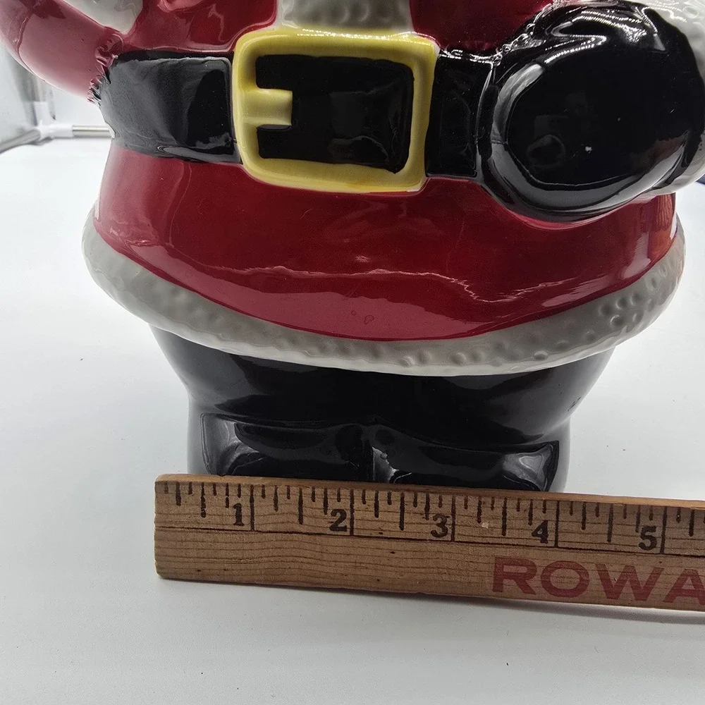 Vintage Christmas On Main Street Ceramic Santa Claus Cookie Jar‎ 11